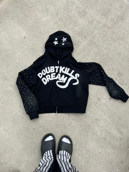 DOUBT KILLS DREAMS ZIP BLACK